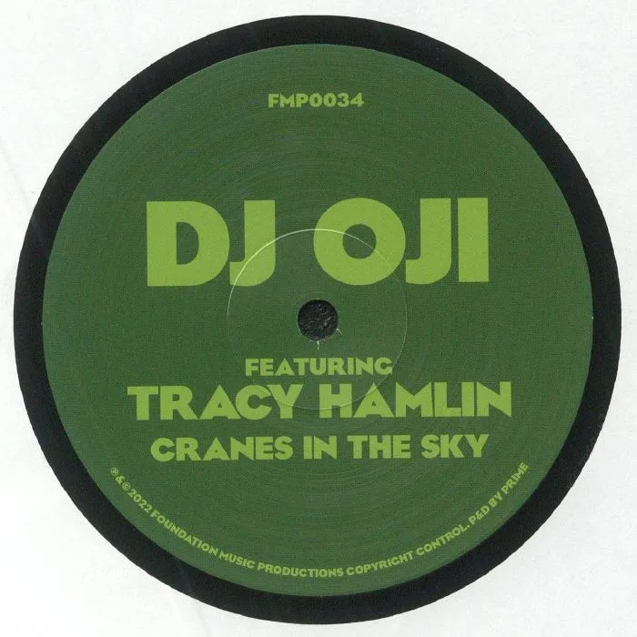 Front cover — DJ OJI feat TRACY HAMLIN — Cranes In The Sky