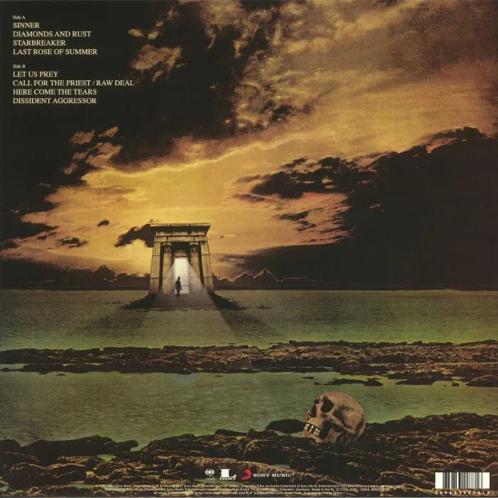 Back cover — JUDAS PRIEST — Sin After Sin (reissue)