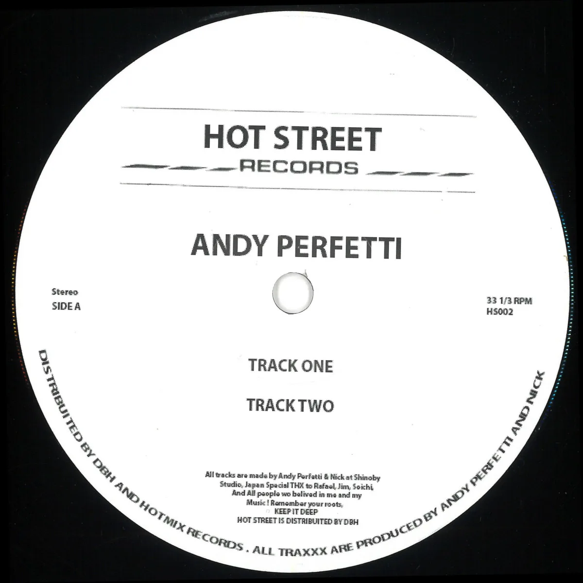 Лицевая сторона обложки — Andy Perfetti — Track EP