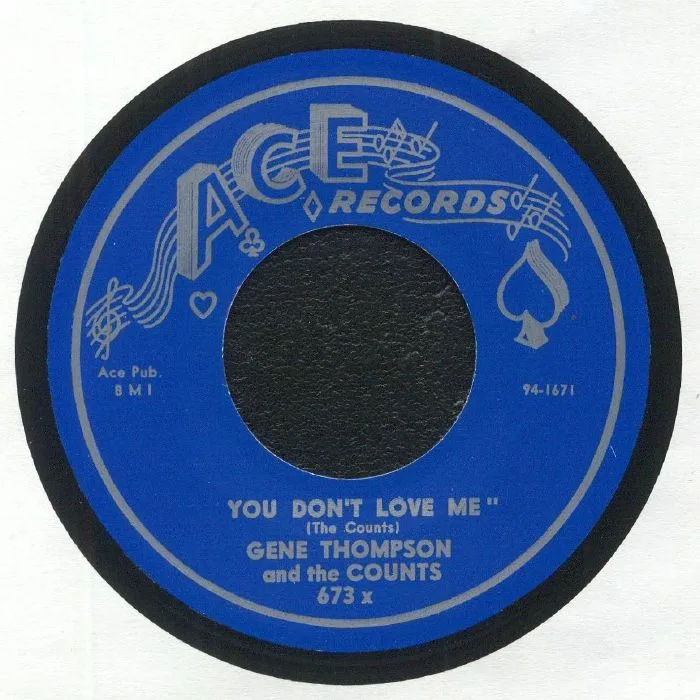 Лицевая сторона обложки — Gene THOMPSON & THE COUNTS — You Don't Love Me