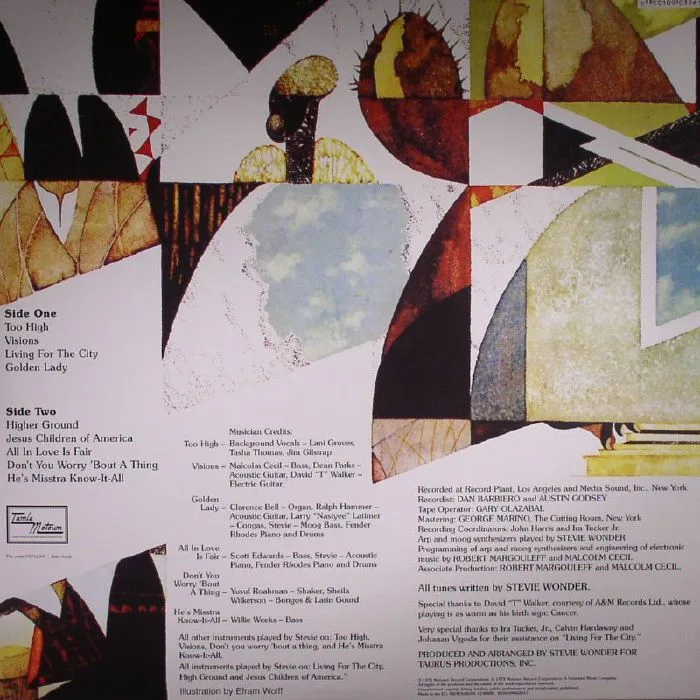 Back cover — Stevie WONDER — Innervisions (remastered)