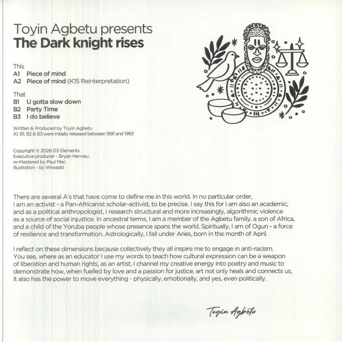 Back cover — Toyin AGBETU — The Dark Knight Rises