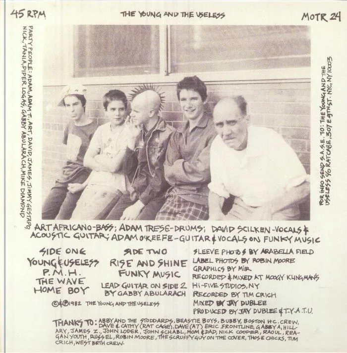 Back cover — The YOUNG & THE USELESS — Real Men Don't Floss (reissue)