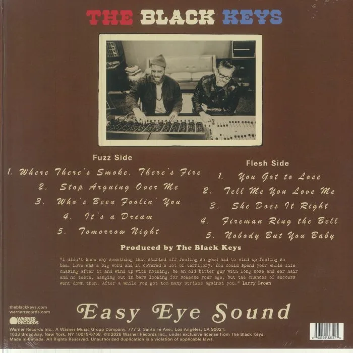 Back cover — The BLACK KEYS — Peaches!