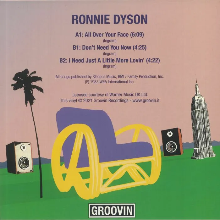 Обратная сторона обложки — Ronnie DYSON — All Over Your Face (reissue) (B-STOCK)