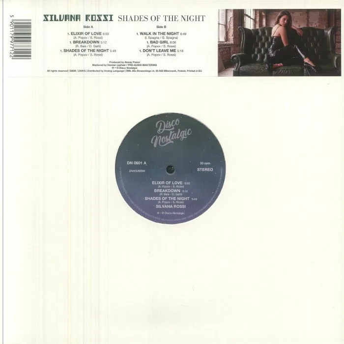 Лицевая сторона обложки — Silvana ROSSI — Shades Of The Night EP