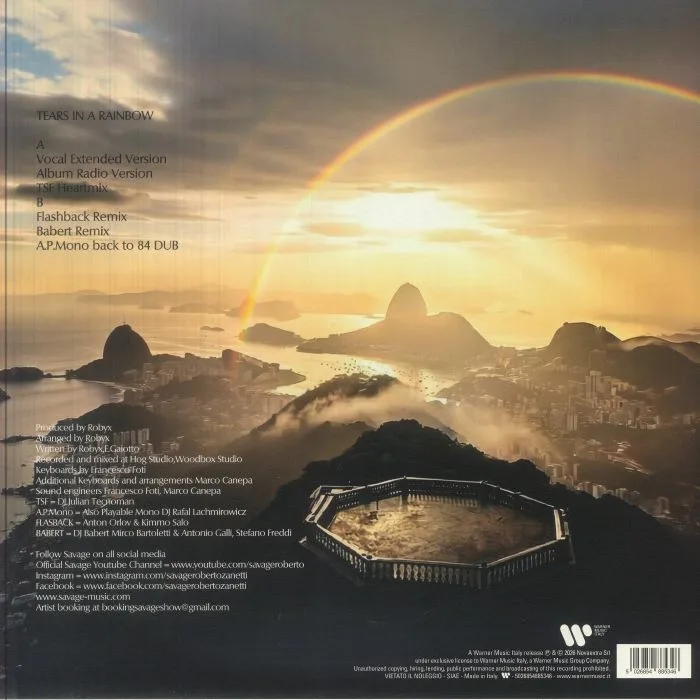 Обратная сторона обложки — SAVAGE — Tears In A Rainbow