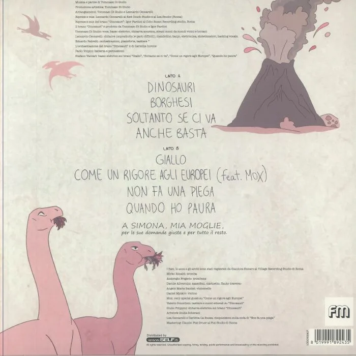 Обратная сторона обложки — Tommaso DI GIULIO — Dinosauri