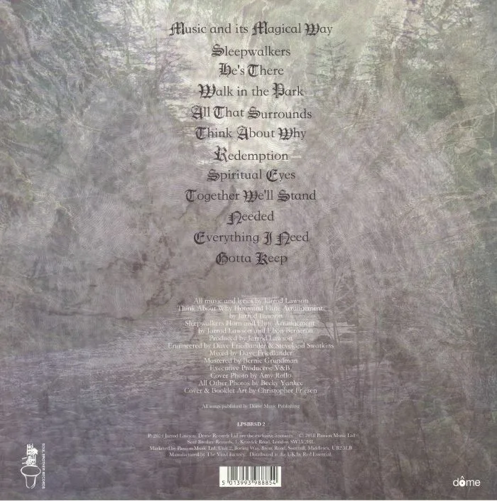 Back cover — Jarrod LAWSON — Jarrod Lawson (Record Store Day 2018)