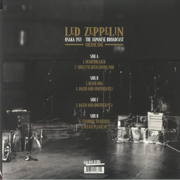 Обратная сторона обложки — LED ZEPPELIN — Osaka 1971: The Japanese Broadcast Volume One