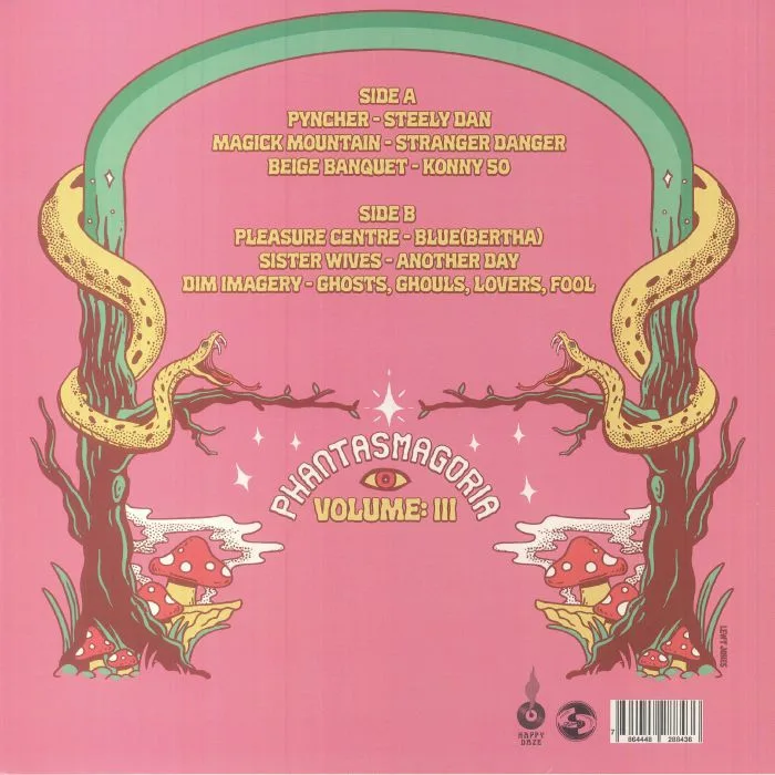 Обратная сторона обложки — PYNCHER / MAGICK MOUNTAIN / BEIGE BANQUET / PLEASURE CENTRE / SISTER WIVES / DIM IMAGERY — Phantasmagoria Vol III