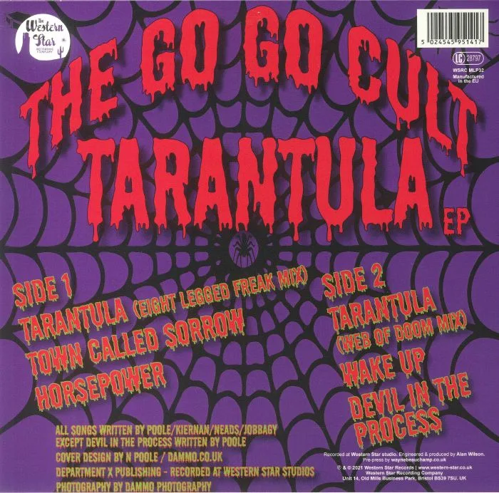 Back cover — The GO GO CULT — Tarantula EP