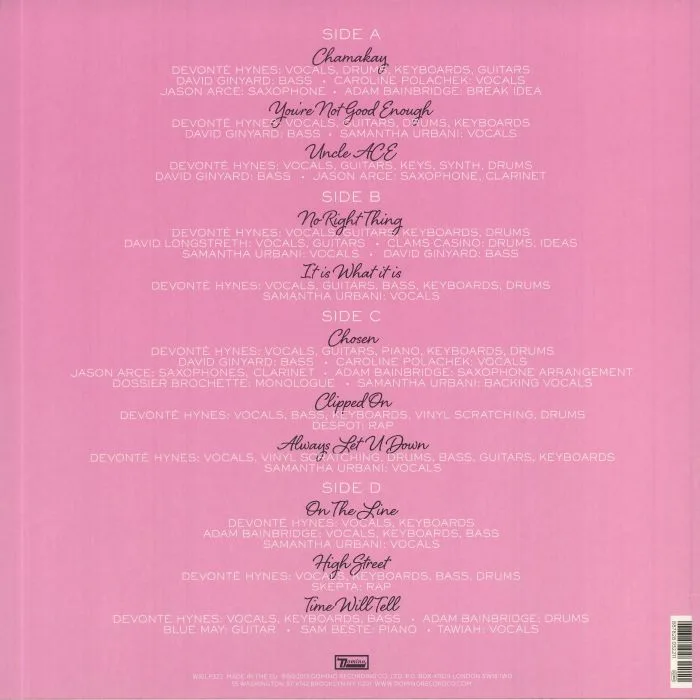 Back cover — BLOOD ORANGE — Cupid Deluxe