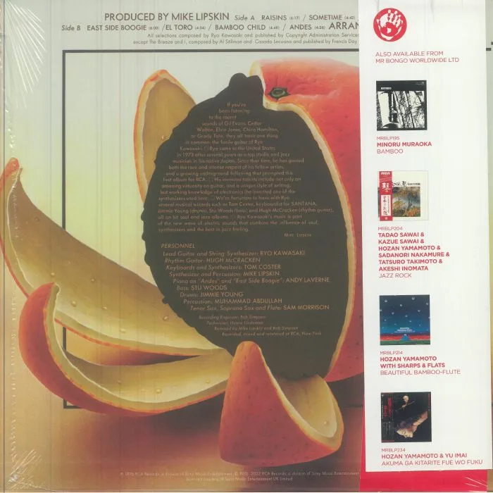 Обратная сторона обложки — Ryo KAWASAKI — Juice (reissue)