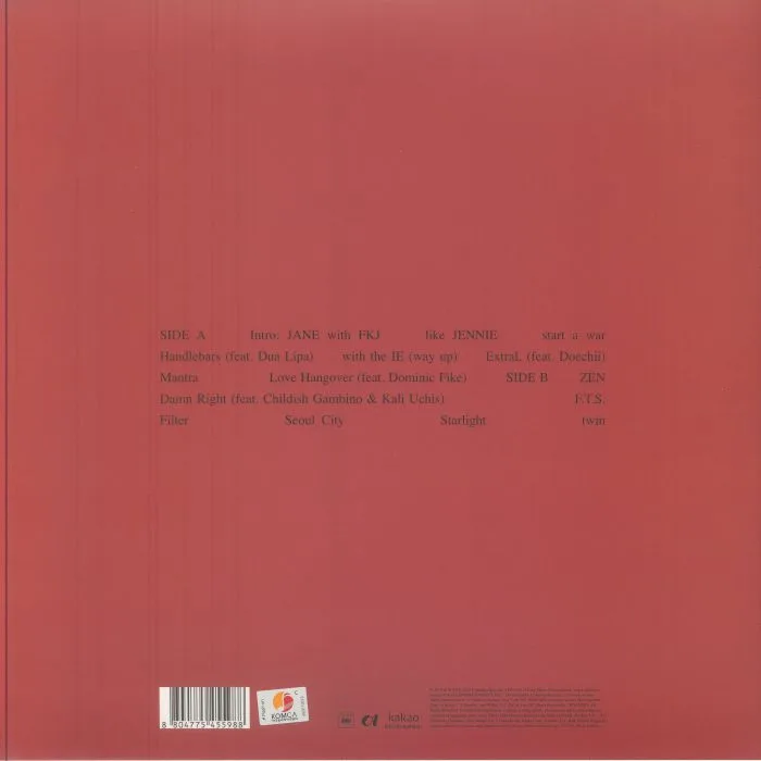 Back cover — JENNIE — Ruby