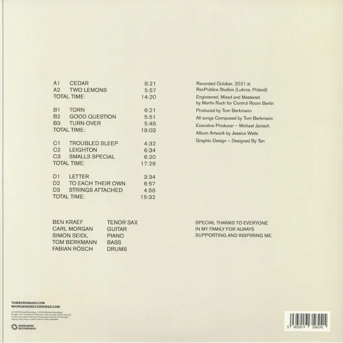 Back cover — Tom BERKMANN — Journey