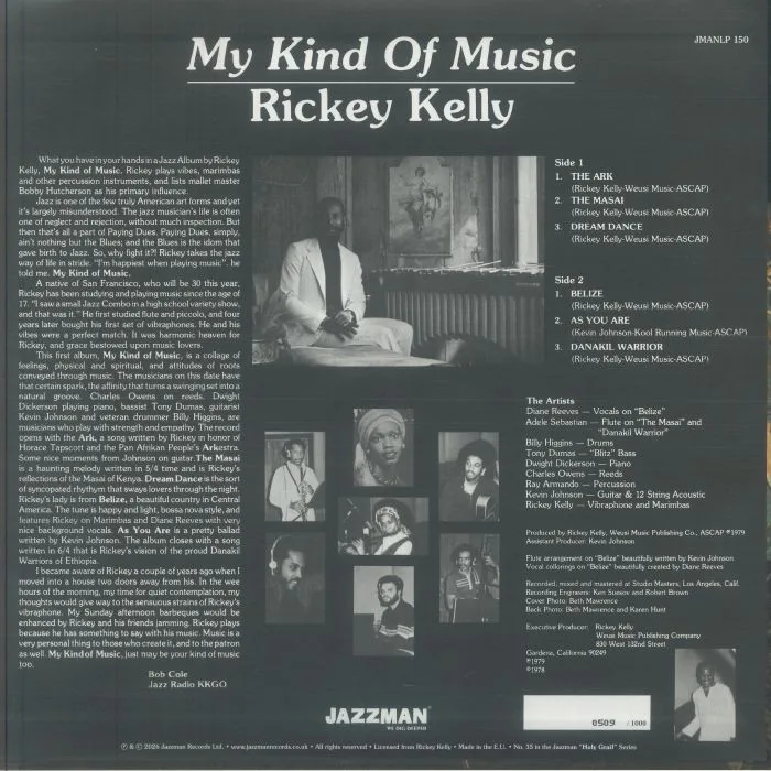 Обратная сторона обложки — Rickey KELLY — My Kind Of Music