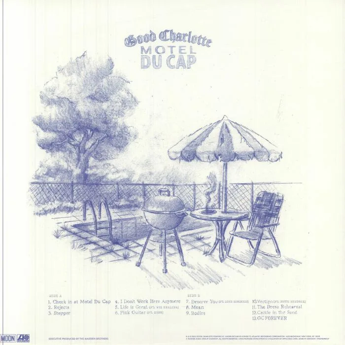 Back cover — GOOD CHARLOTTE — Motel Du Cap