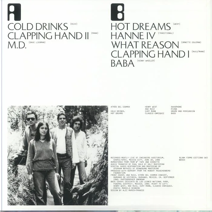 Back cover — ATRAS DEL COSMOS — Cold Drink Hot Dreams