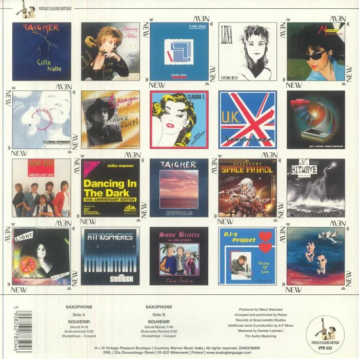 Back cover — SAXOPHONE — SOUVENIR
