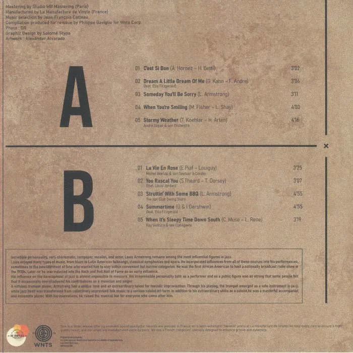 Back cover — Louis ARMSTRONG — Classics