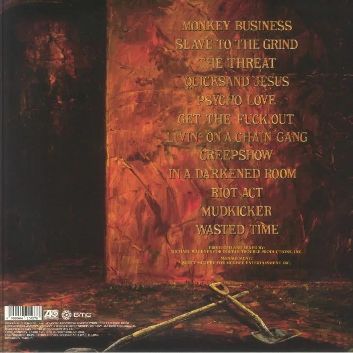 Back cover — SKID ROW — Slave To The Grind