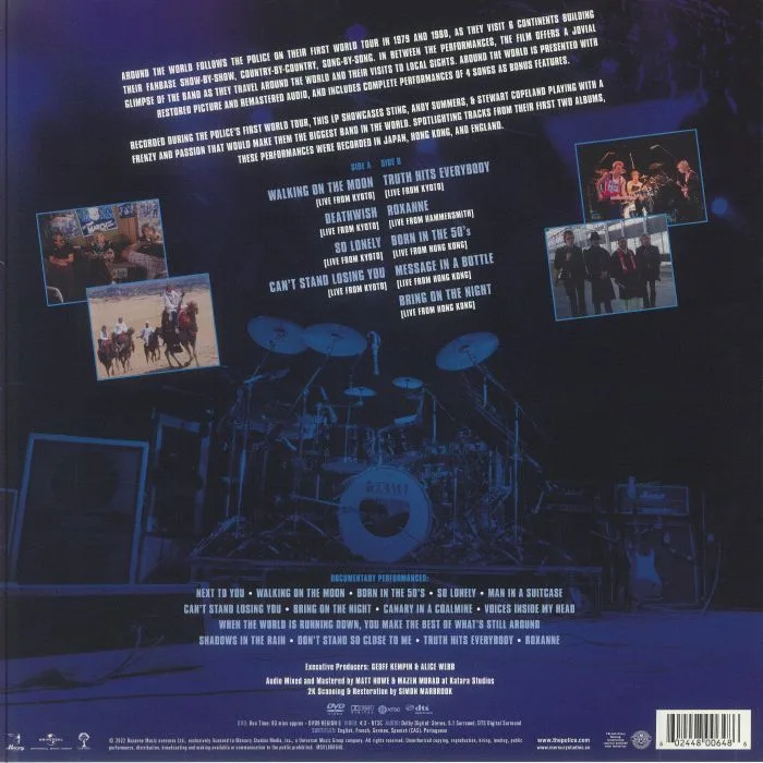 Обратная сторона обложки — The POLICE — Around The World (Restored & Expanded)