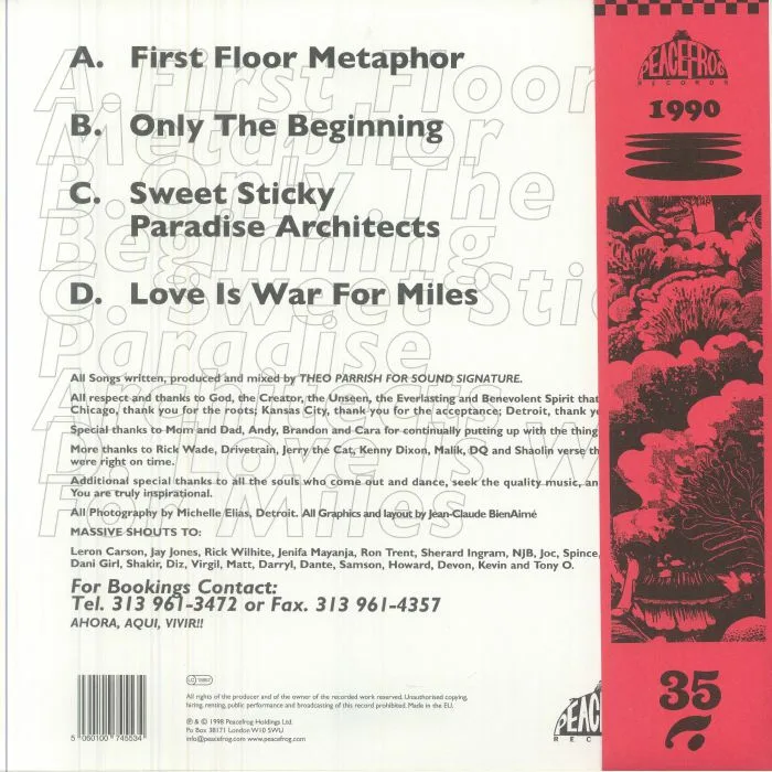 Обратная сторона обложки — Theo PARRISH — First Floor Part 1 (reissue)