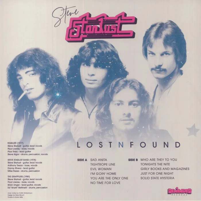 Обратная сторона обложки — Steve STARLUST — Lostnfound