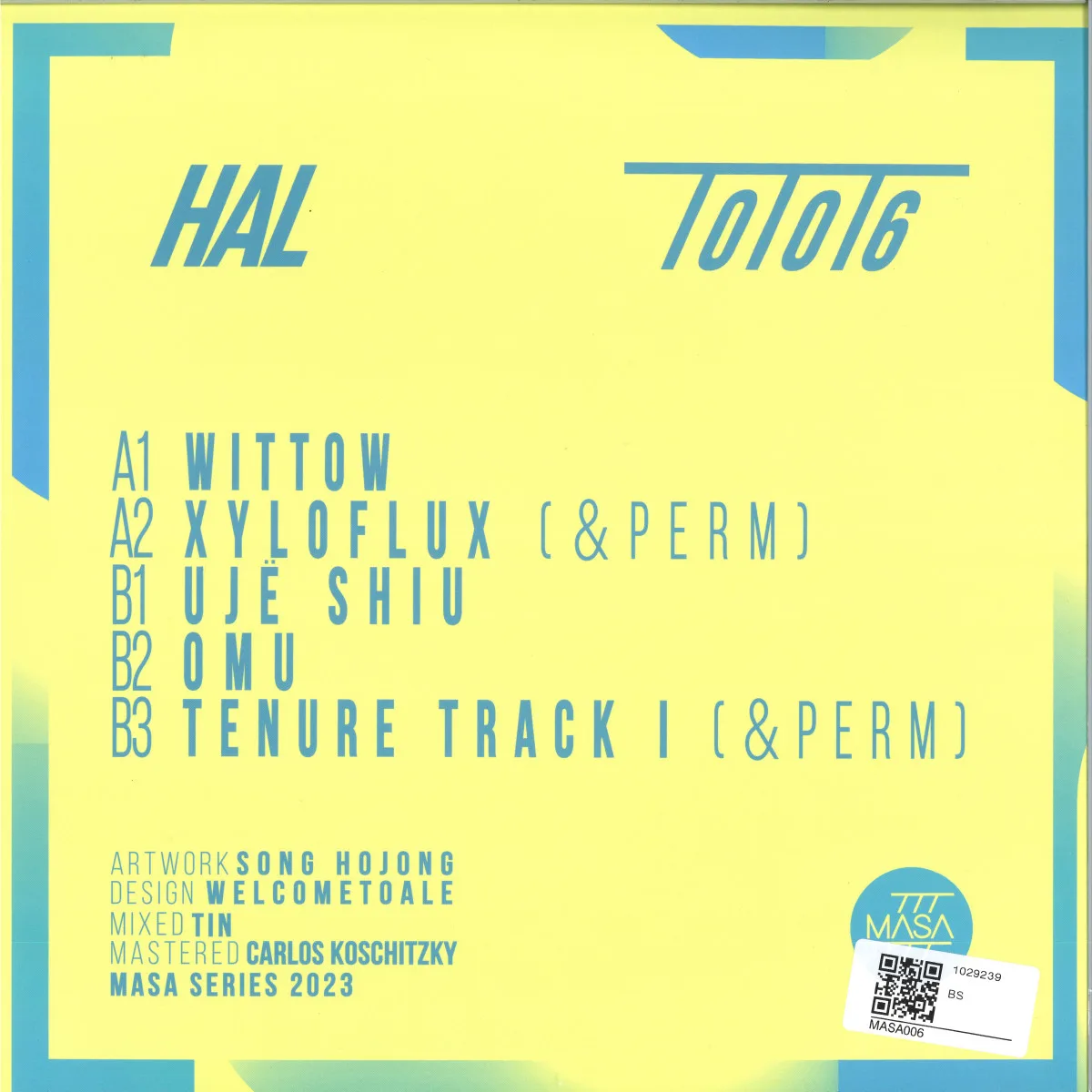 Back cover — Hal — MASA 006