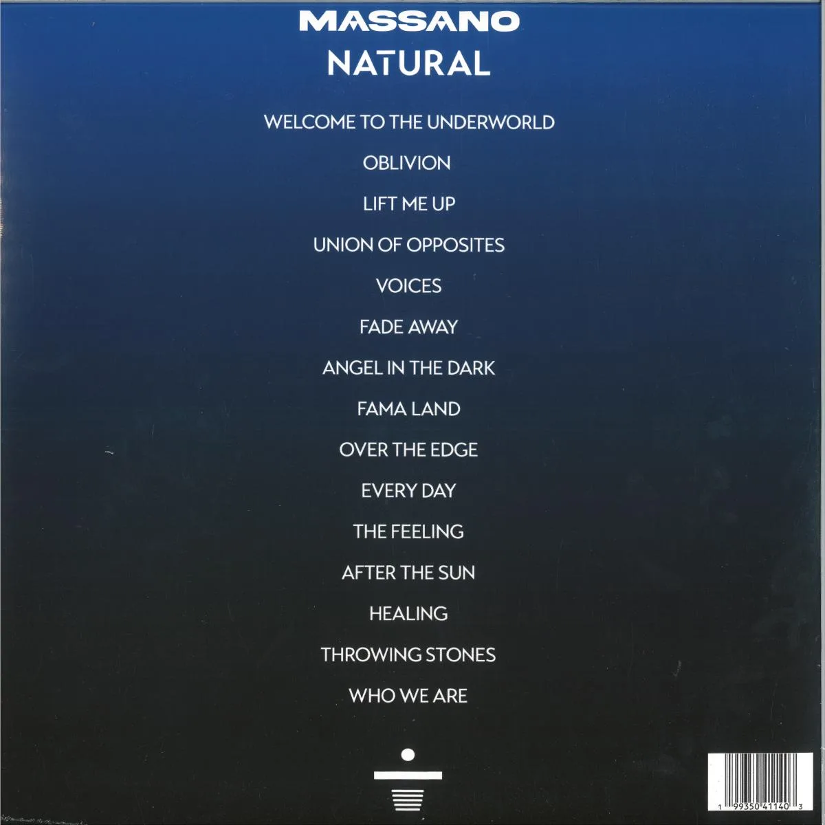 Back cover — Massano — Natural LP 2x12"