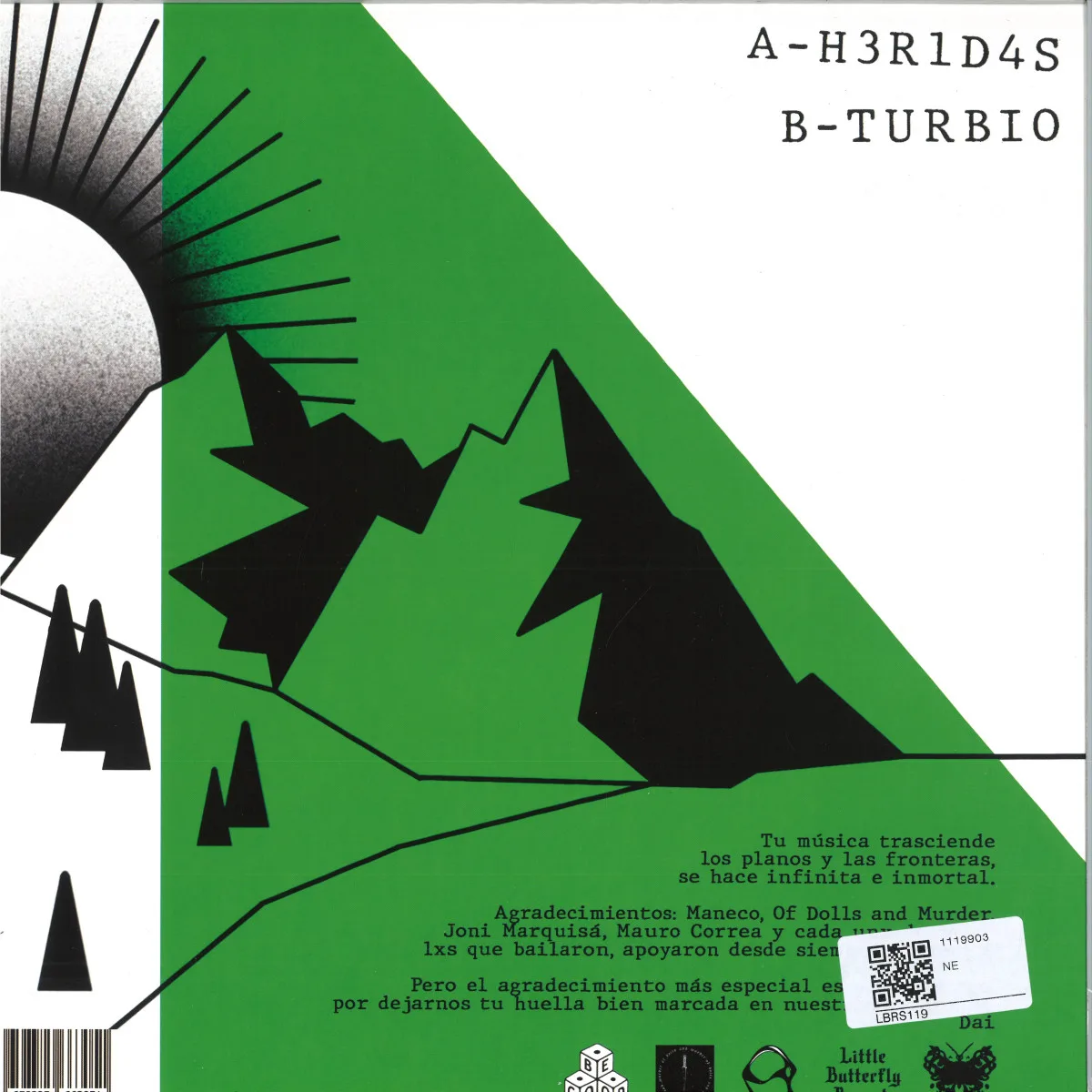 Обратная сторона обложки — Jardines Sin Explorar — Control 333 EP