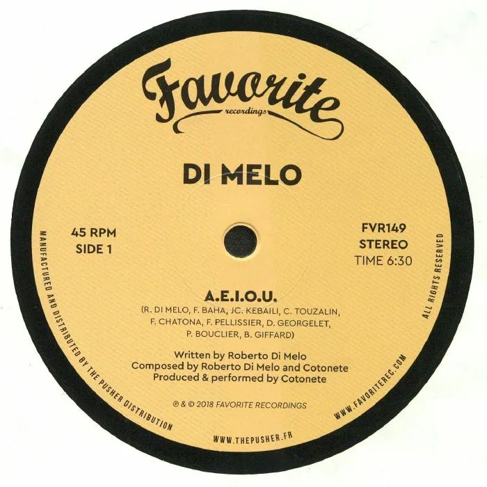 Front cover — DI MELO — AEIOU