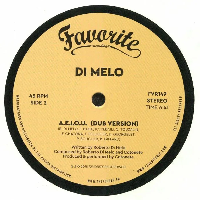 Back cover — DI MELO — AEIOU