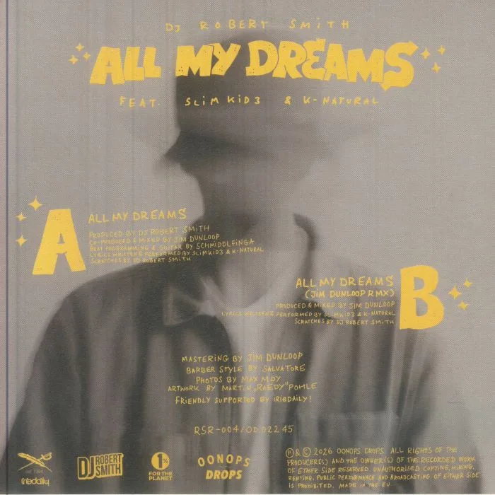 Back cover — DJ ROBERT SMITH feat SLIMKID3 / K NATURAL — All My Dreams