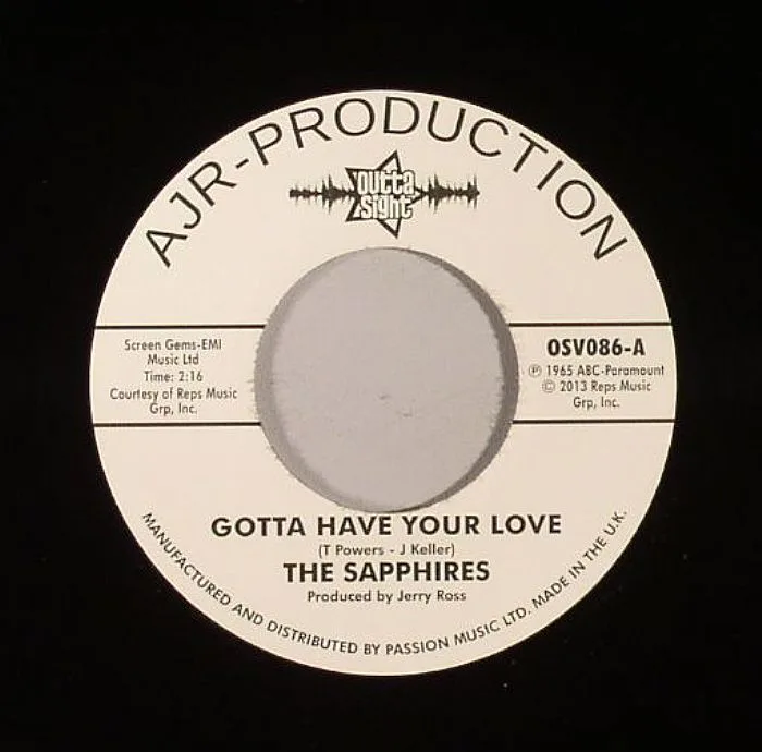 Лицевая сторона обложки — The SAPPHIRES — Gotta Have Your Love