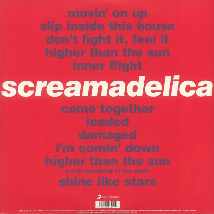 Обратная сторона обложки — PRIMAL SCREAM — Screamadelica (30th Anniversary Edition)