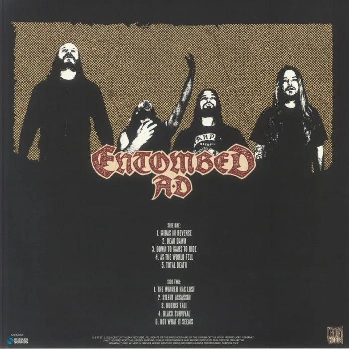 Обратная сторона обложки — ENTOMBED AD — Dead Dawn (reissue)