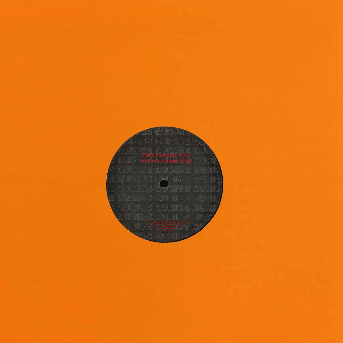 Back cover — Duriez — On My Elbows