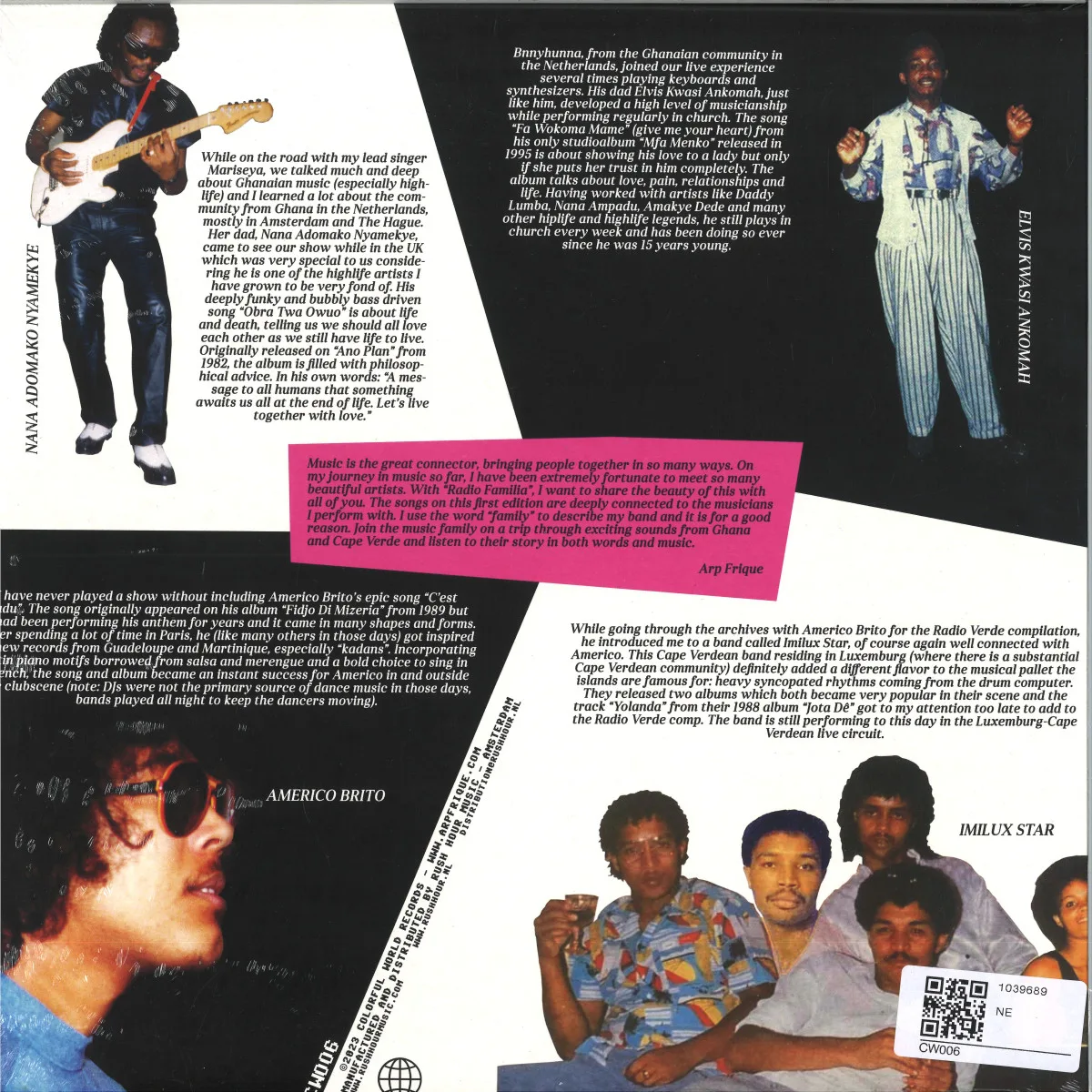 Back cover — Various — RADIO FAMILIA VOLUME 1 (COMPILED BY ARP FRIQUE)