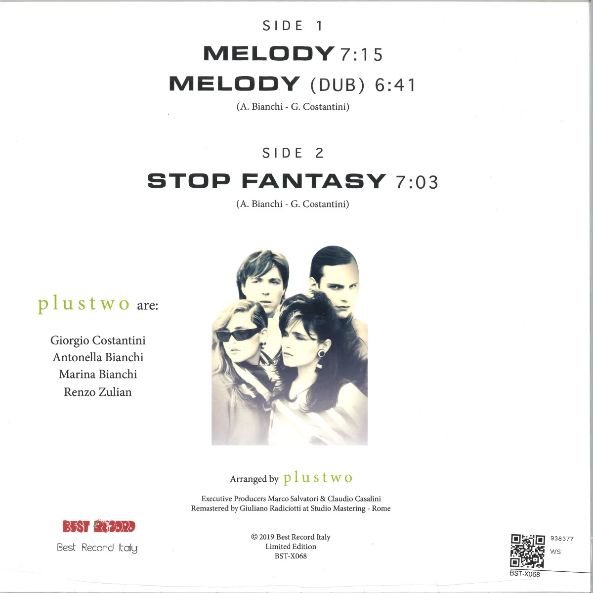 Обратная сторона обложки — Plustwo — Melody (remastered)