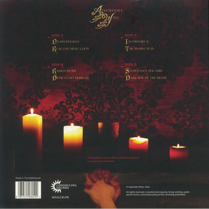 Back cover — ASPHODEL WINE — Slowdance Macabre