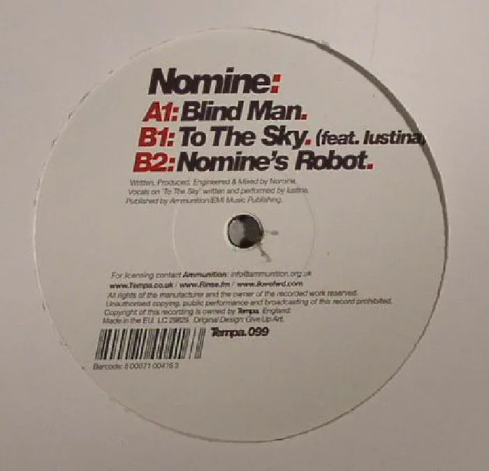 Back cover — NOMINE — Blind Man