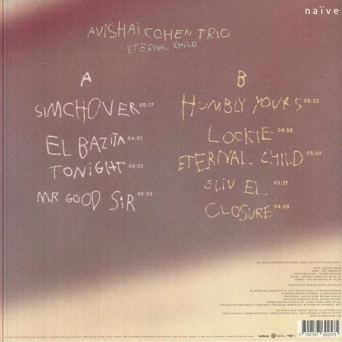 Back cover — AVISHAI COHEN TRIO — Eternal Child