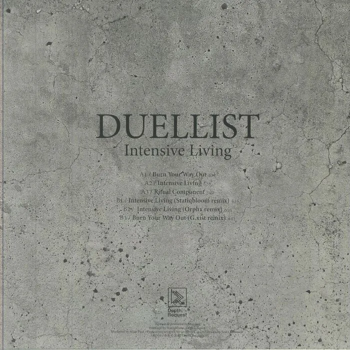 Обратная сторона обложки — DUELLIST — Intensive Living