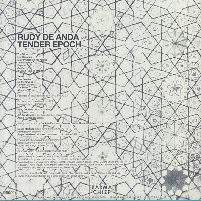 Back cover — Rudy DE ANDA — Tender Epoch