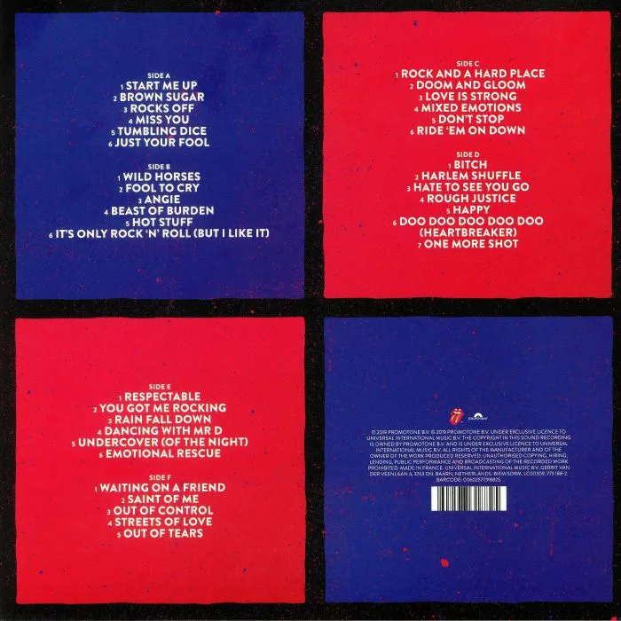 Back cover — The ROLLING STONES — Honk