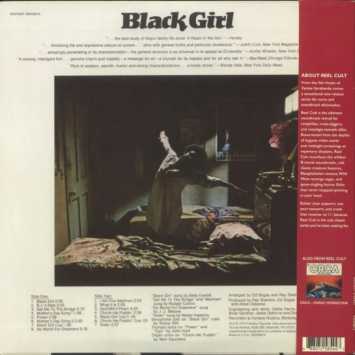 Обратная сторона обложки — VARIOUS — Black Girl (Record Store Day RSD 2024)