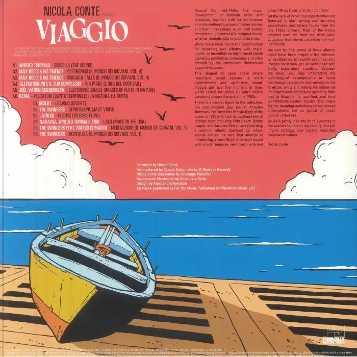 Back cover — Nicola CONTE / VARIOUS — Nicola Conte Presents Viaggio