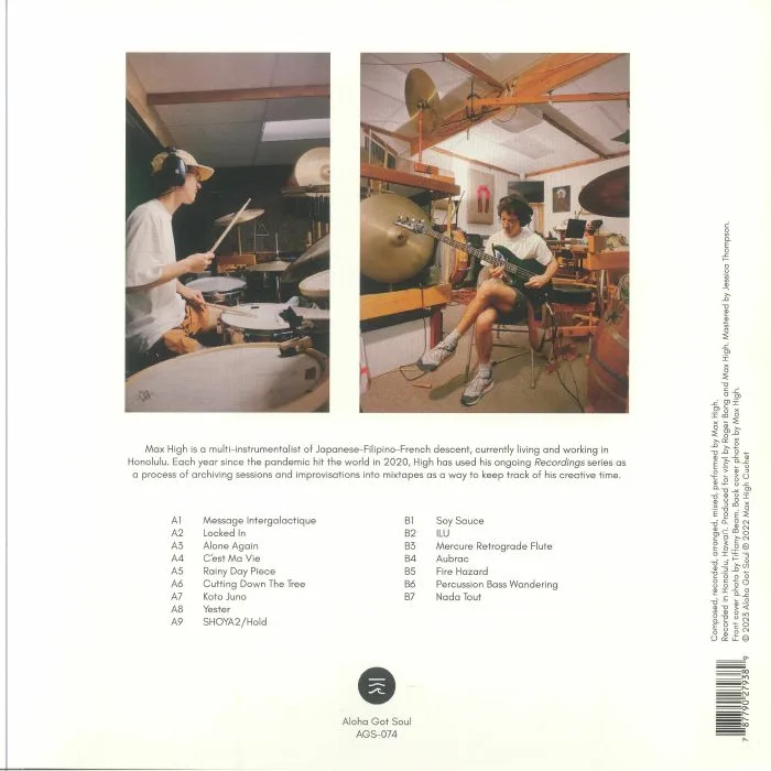 Обратная сторона обложки — Max HIGH — Recordings 3